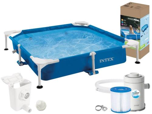 Каркасный бассейн для собак фильтр-насос, скиммер 152х152х30см 1шт/упак 48402 - фото 2
